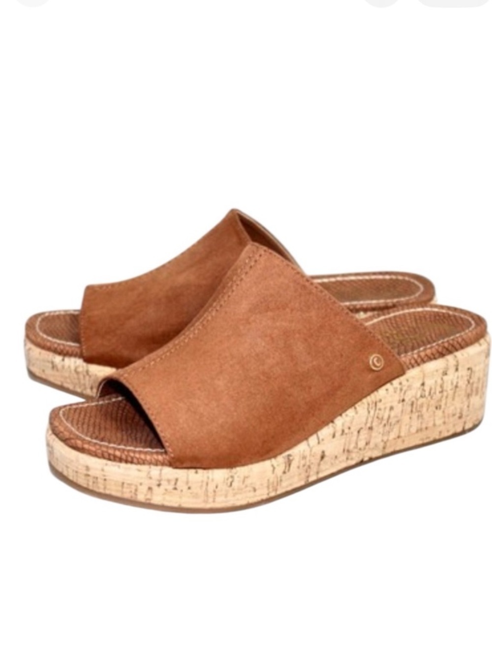 Circus Sam Edelman Brown Sylvia Mule Platform Wedges Slides Sandals